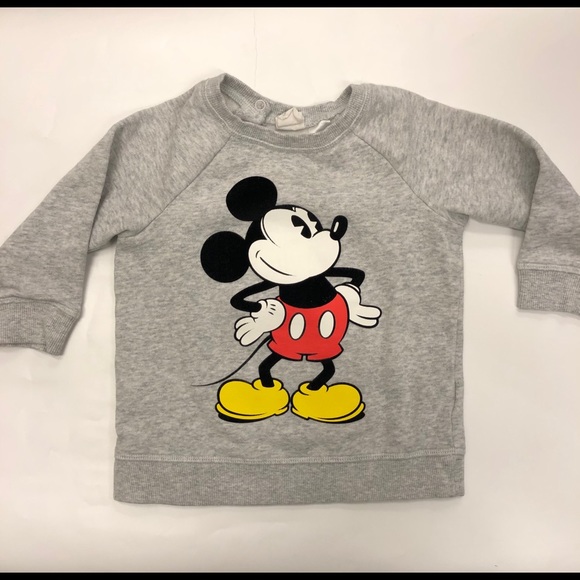 H&M Shirts & Tops | Hm Grey Mickey Mouse Sweatshirt | Poshmark